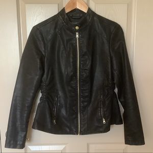 Black leather jacket